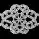 Sew-On Diamante Motif - 110mm x 65mm - Silver